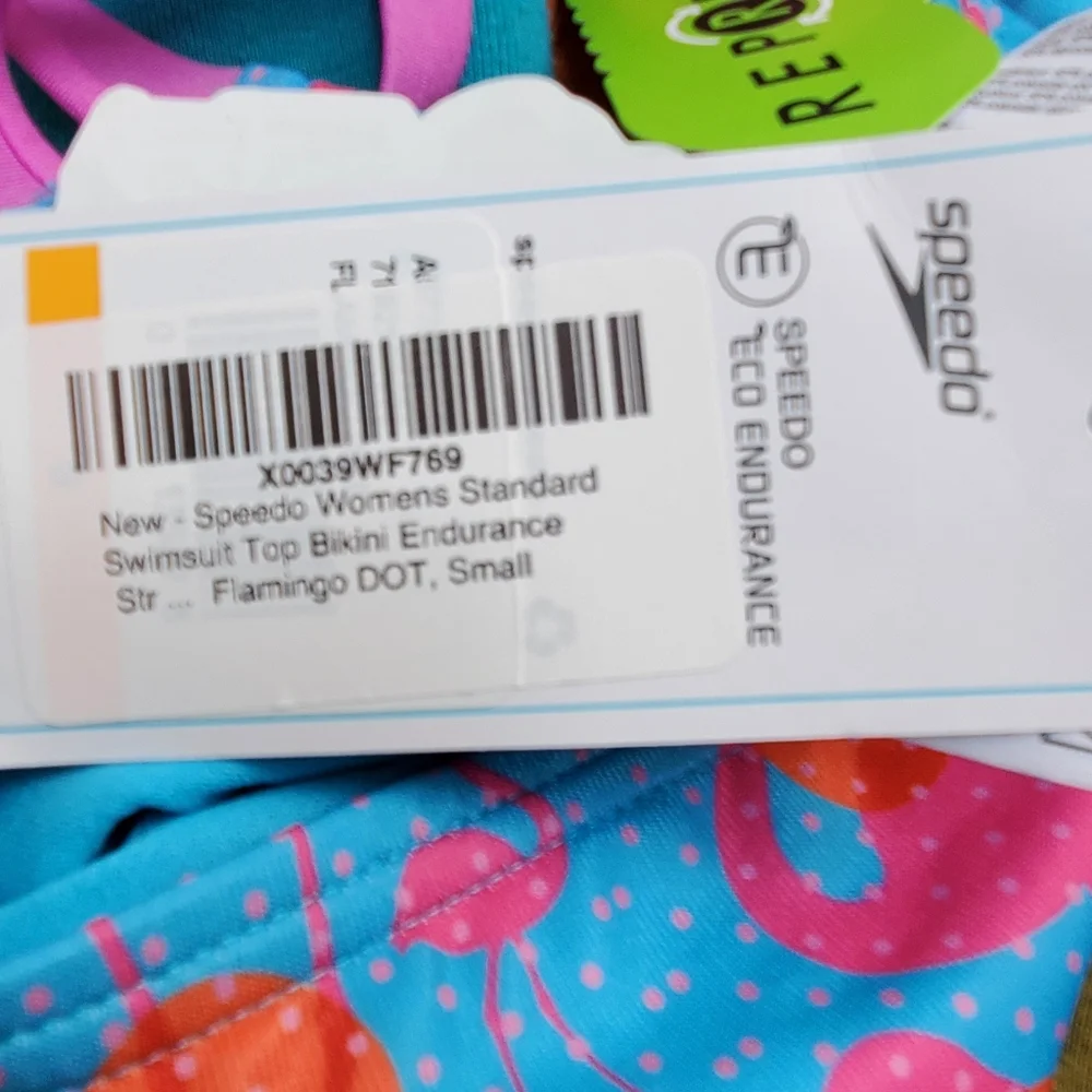 Speedo Endurance Swim Top Pink Flamingoes Size Small Girls